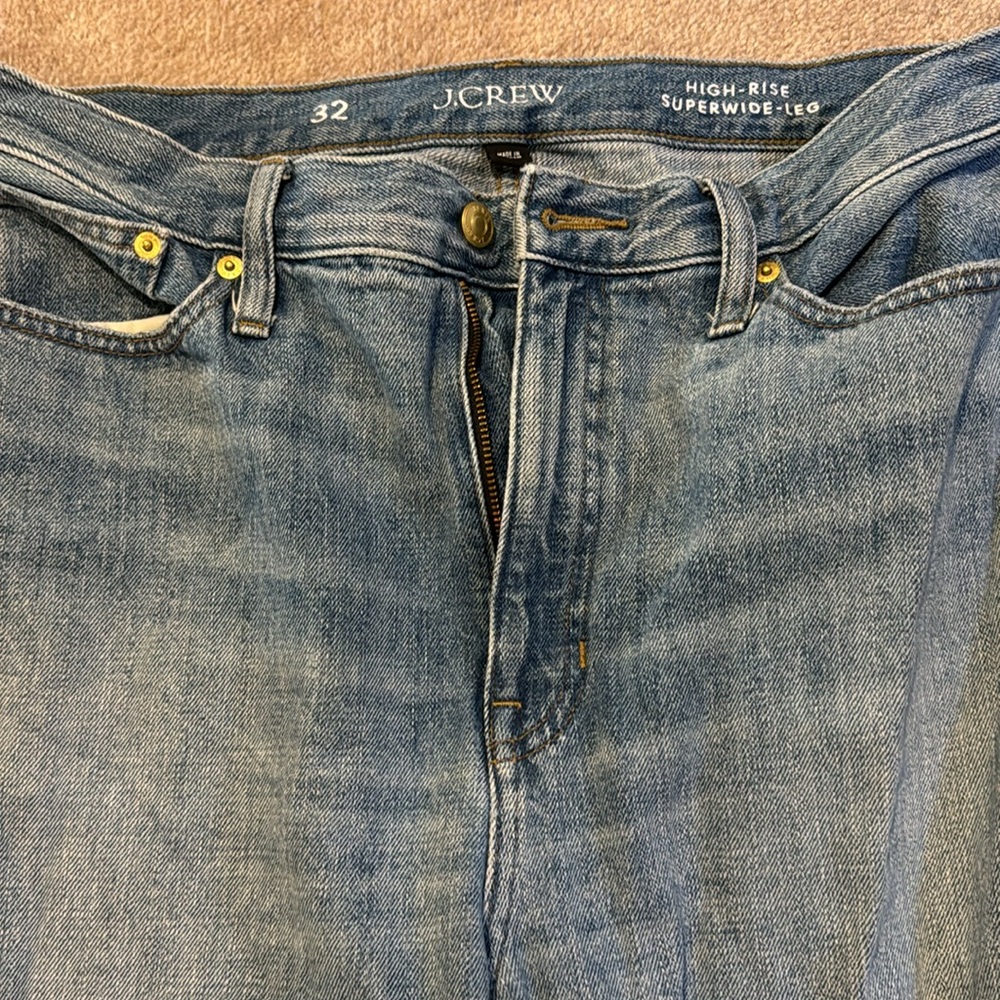 Light Blue Wide Leg Jeans - Picture 2 of 6